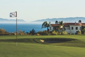 Scenic ocean views from The Links at Terranea a 9-hole, par-3 golf course located at Terranea Resort at Ranchos Palos Verdes, California