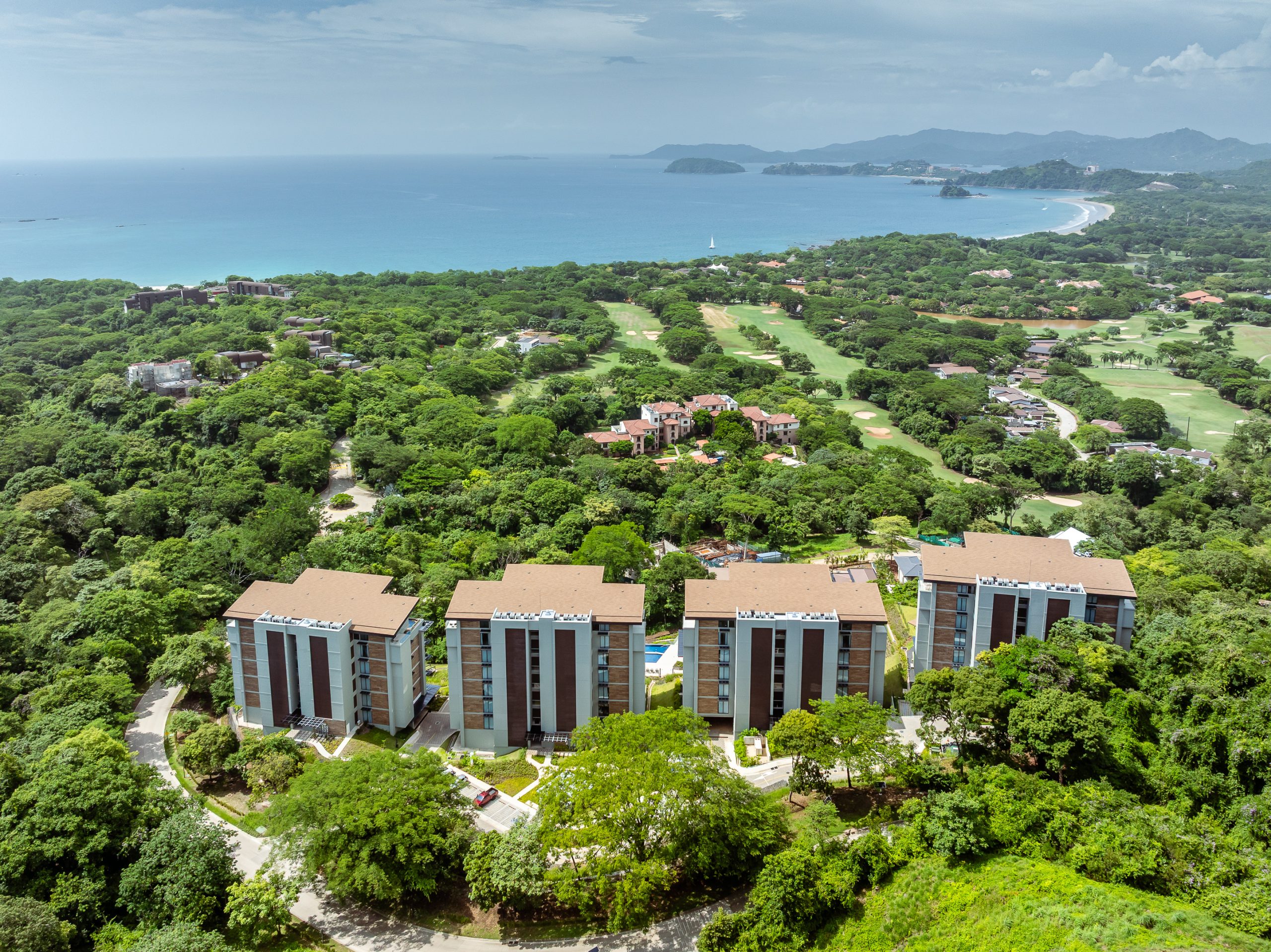 Scenic view of Reserva Conchal overlooking the Pacific Ocean.